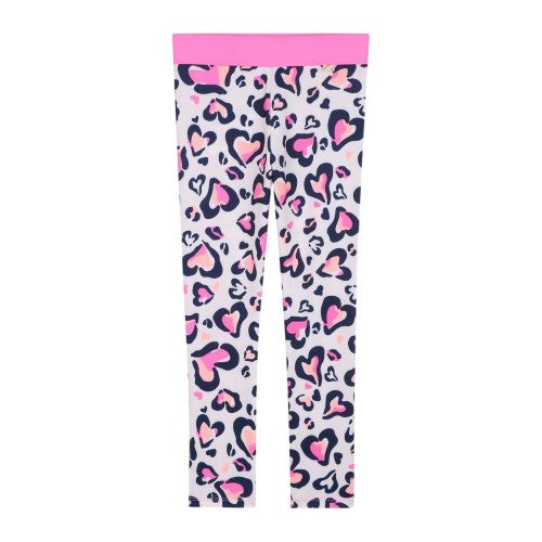 Front - Billieblush Girls Hearts Leggings