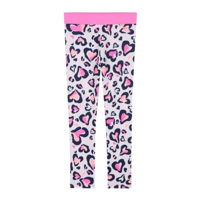 Front - Billieblush Girls Hearts Leggings