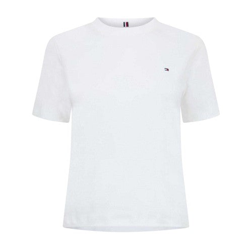Front - Tommy Hilfiger Womens/Ladies Logo Interlock Boxy T-Shirt