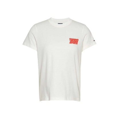 Front - Tommy Jeans Womens/Ladies Lettering Crew Neck Regular T-Shirt
