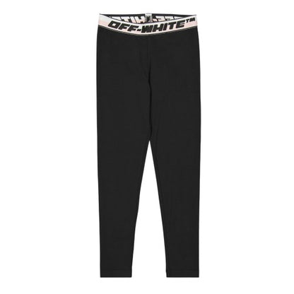 Front - Off White Childrens/Kids Logo Leggings