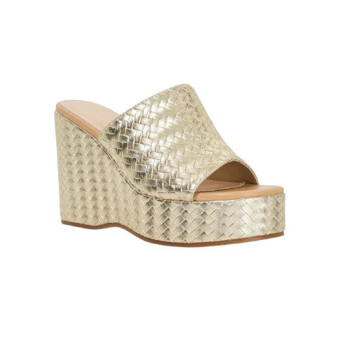 Front - Dune London Womens/Ladies Shuv Textured Wedge Sandals