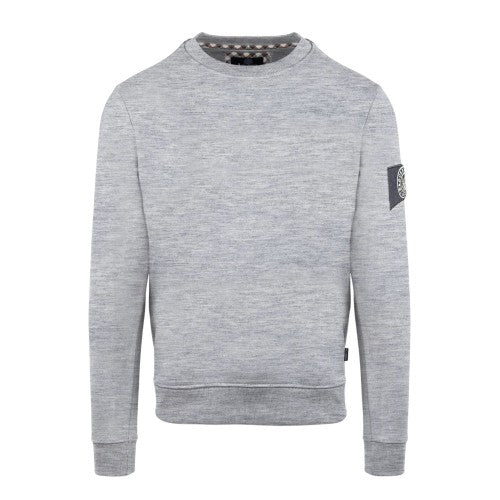 Front - Aquascutum Mens Patch Ribbed Collar Sweatshirt