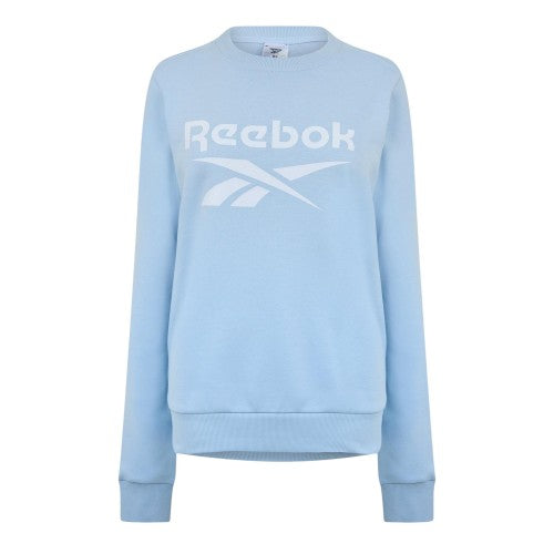 Front - Reebok Womens/Ladies Logo Crew Neck Crop Sweatshirt