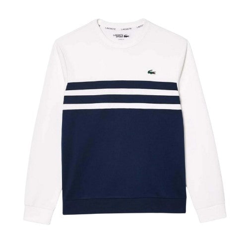 Front - Lacoste Mens Colour Block Tennis Sweatshirt