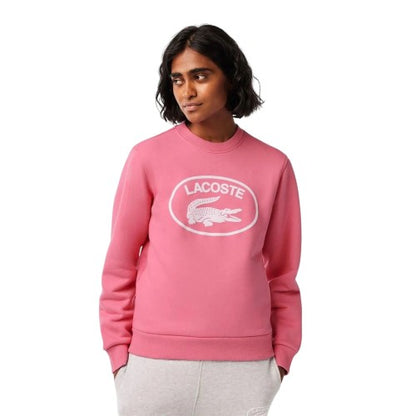 Front - Lacoste Womens/Ladies Organic Cotton Loose Fit Long-Sleeved Sweatshirt