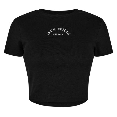 Front - Jack Wills Womens/Ladies 1 Cotton Crop T-Shirt