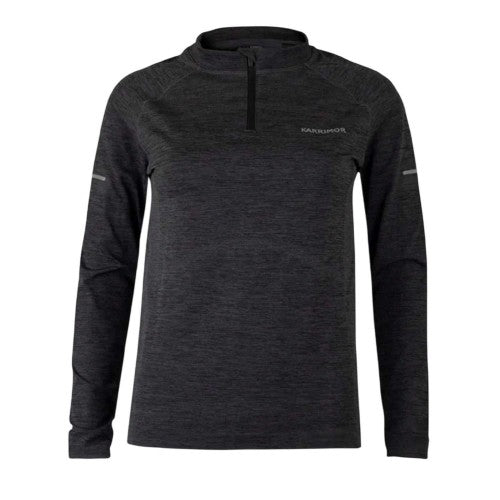 Front - Karrimor Womens/Ladies Xlite Seamless Quarter Zip Running T-Shirt