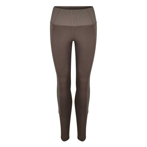 Front - Reebok Womens/Ladies Ribbed Slim Leggings