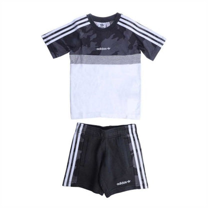 Front - Adidas Childrens/Kids T-Shirt & Shorts Set