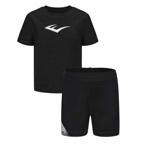 Front - Everlast Boys Flex Logo T-Shirt & Shorts Set