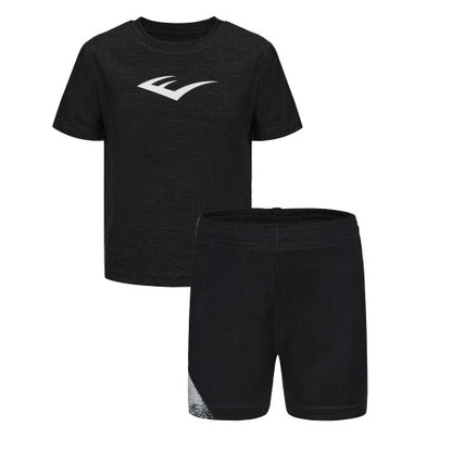 Front - Everlast Boys Flex Logo T-Shirt & Shorts Set
