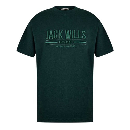 Front - Jack Wills Mens Embroidered Logo Regular T-Shirt