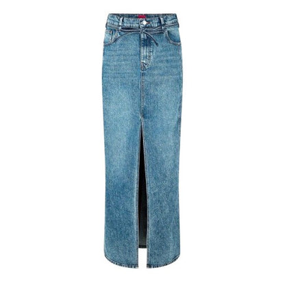 Front - Hugo Womens/Ladies Getini Denim Maxi Skirt