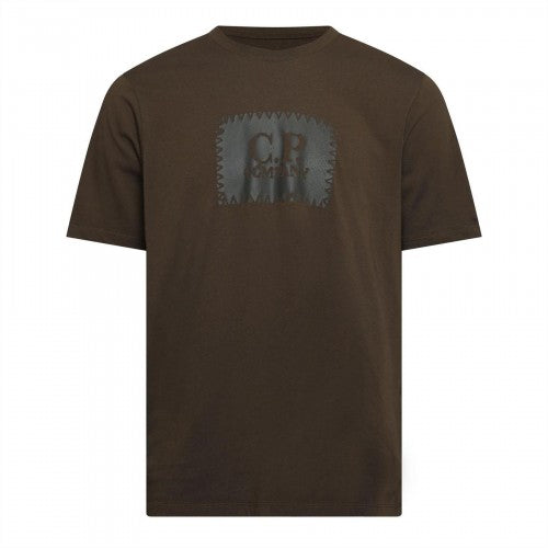Front - C.P. Company Mens Logo Jersey Short-Sleeved T-Shirt