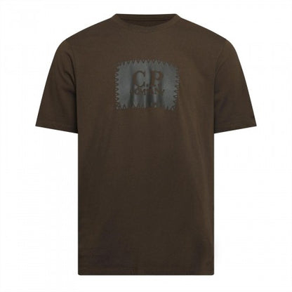Front - C.P. Company Mens Logo Jersey Short-Sleeved T-Shirt