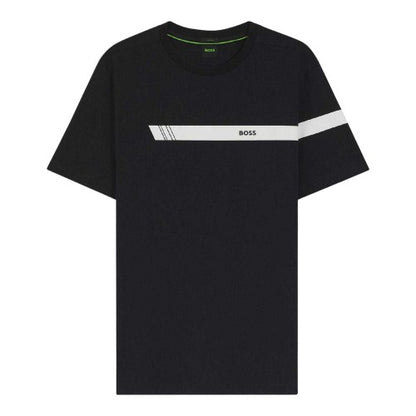 Front - Boss Mens Colour Stripe Regular T-Shirt