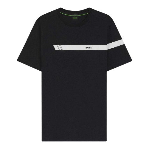 Front - Boss Mens Colour Stripe Regular T-Shirt