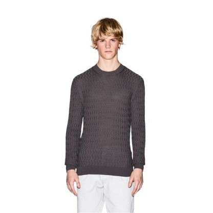 Front - Armani Exchange Mens Textured Knit Pullover