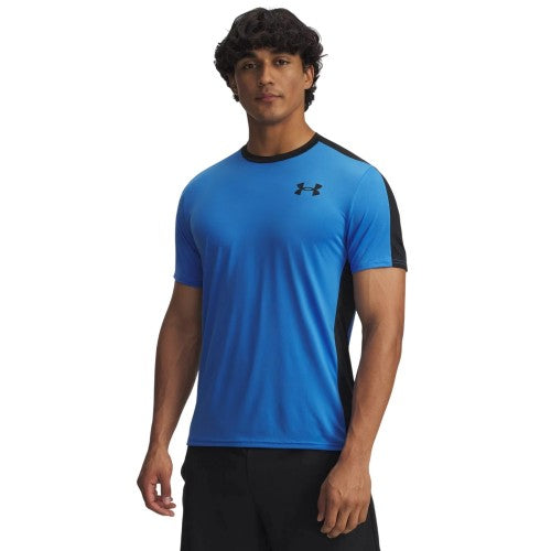 Front - Under Armour Mens HG Wordmark Two Tone Slim T-Shirt