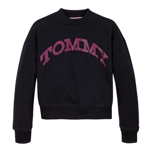 Front - Tommy Hilfiger Childrens/Kids Foil Crew Neck Sweatshirt