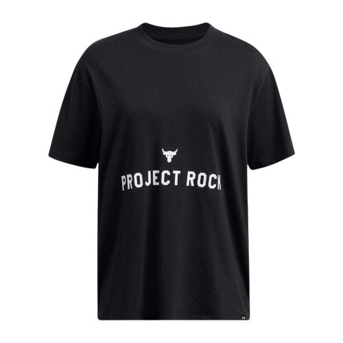 Front - Under Armour Womens/Ladies Project Rock Text Loose Fit T-Shirt