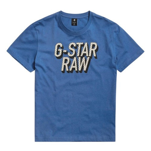 Front - G-Star Mens Lettering Organic Cotton Regular T-Shirt