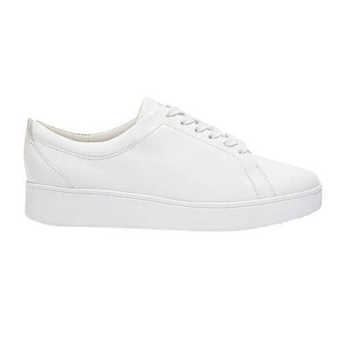 Front - Fit Flop Womens/Ladies Rally Leather Platform Trainers