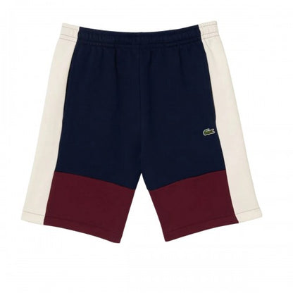 Front - Lacoste Mens Fleece Colour Block Regular Shorts