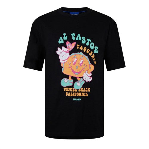 Front - Hugo Mens Genie Graphic Print Regular T-Shirt