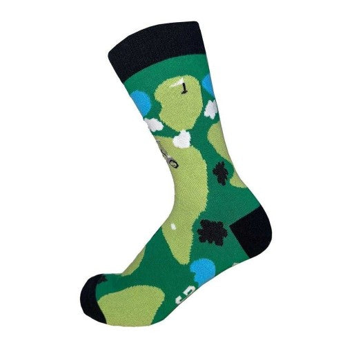 Front - Star Mens Cotton Blend Golf Socks