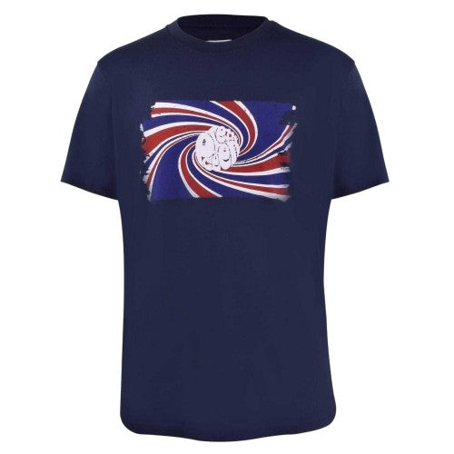 Front - Pretty Green Mens Swirl Logo T-Shirt