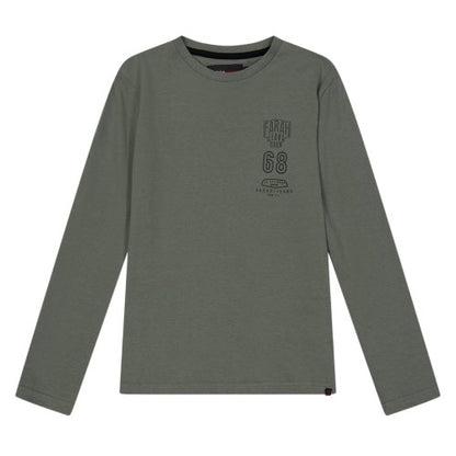 Front - Farah Childrens/Kids Stacked Logo Long-Sleeved T-Shirt