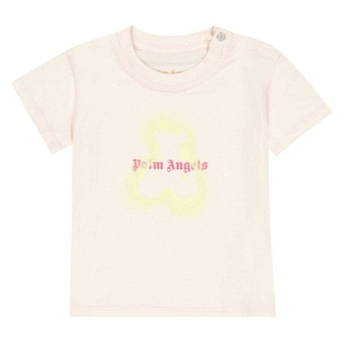 Front - Palm Angels Baby Spray Teddy T-Shirt