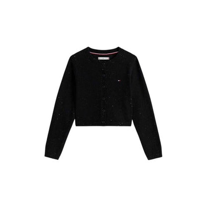 Front - Tommy Hilfiger Girls Ribbed Button Sweatshirt