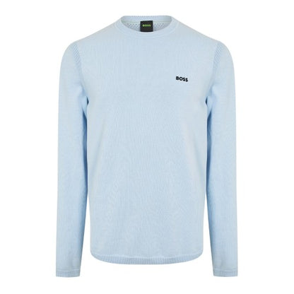 Front - Boss Mens Embroidered Logo Crew Neck Jumper