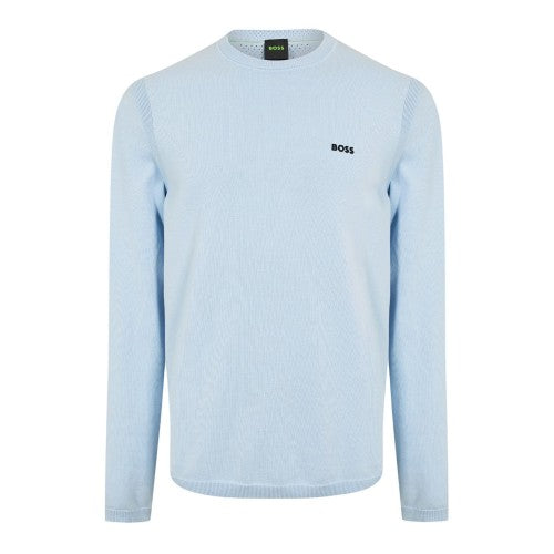 Front - Boss Mens Embroidered Logo Crew Neck Jumper