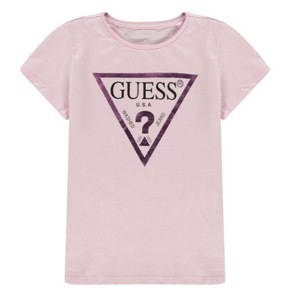 Front - Guess Girls Core Logo T-Shirt