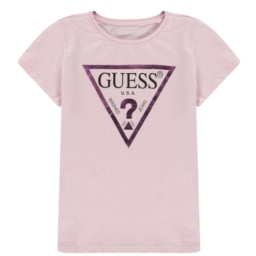 Front - Guess Girls Core Logo T-Shirt