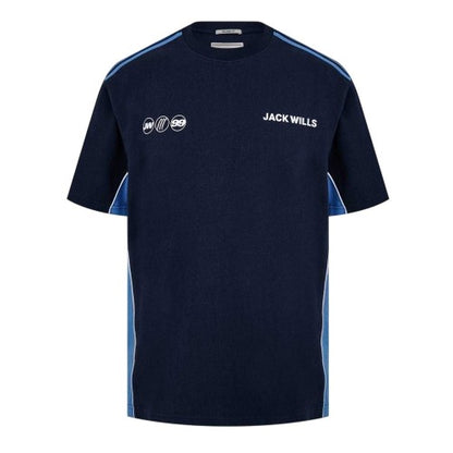 Front - Jack Wills Mens Retro Crew Neck Regular T-Shirt