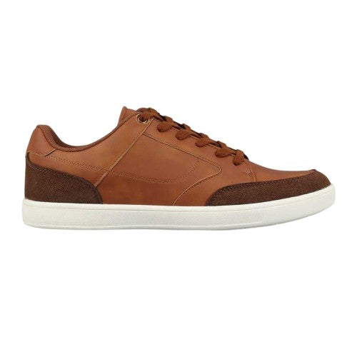 Front - Fabric Mens Casual Flat Trainers