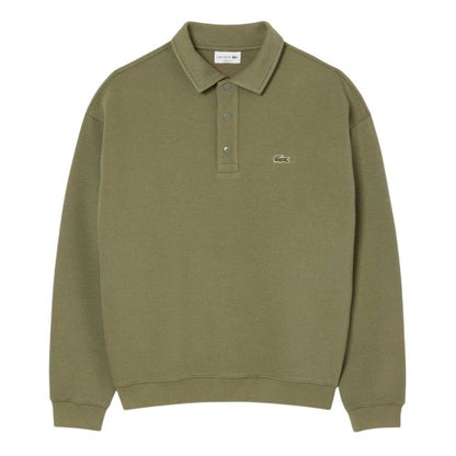Front - Lacoste Mens Pique Loose Fit Polo Sweatshirt