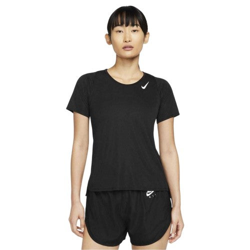 Front - Nike Womens/Ladies Dri-FIT Short-Sleeved Racing Top
