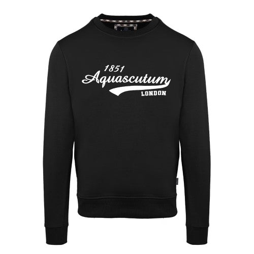 Front - Aquascutum Unisex Adult Logo Ribbed Regular Long-Sleeved Sweatshirt