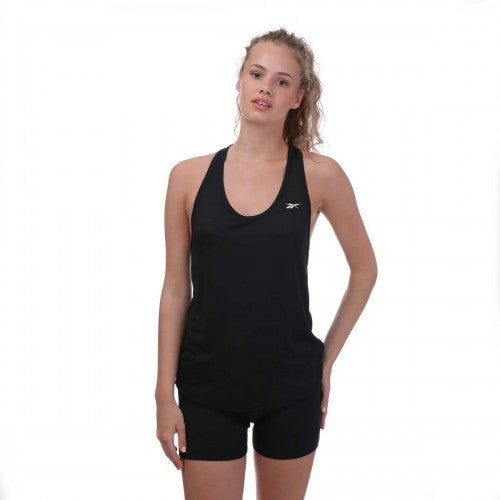 Front - Reebok Womens/Ladies Mesh Back Workout Tank Top