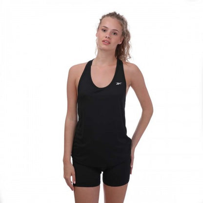 Front - Reebok Womens/Ladies Mesh Back Workout Tank Top