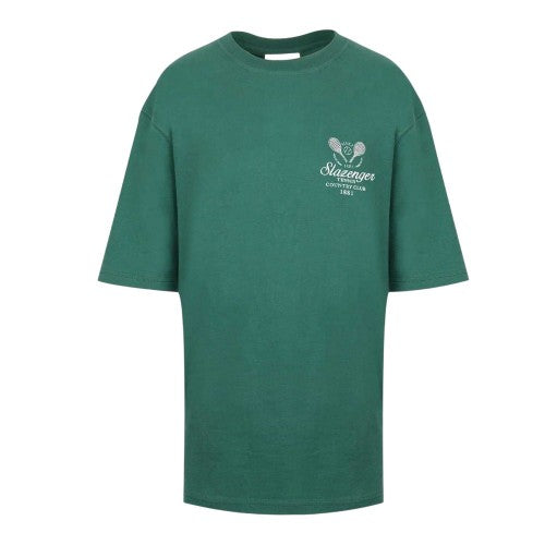 Front - Slazenger Womens/Ladies Embroidered Oversized Tennis T-Shirt