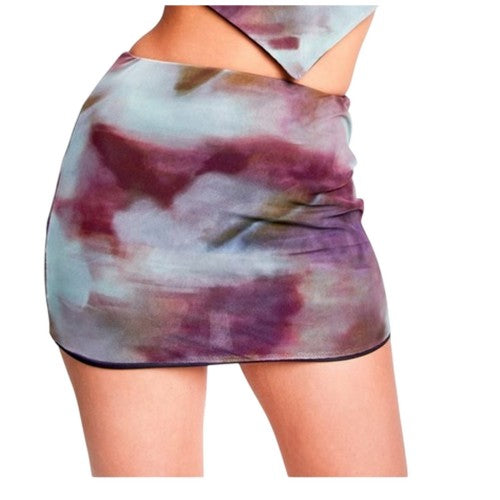 Front - Missy Empire Womens/Ladies Tie Dye Mesh Mini Skirt