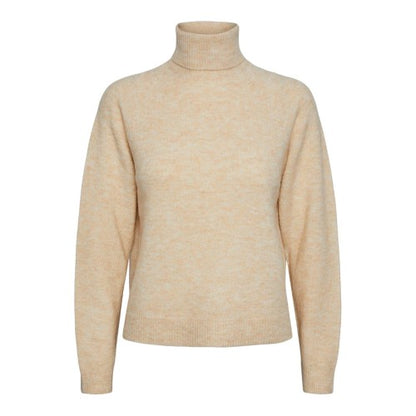 Front - Pieces Womens/Ladies Turtle Neck Raglan Sweatshirt