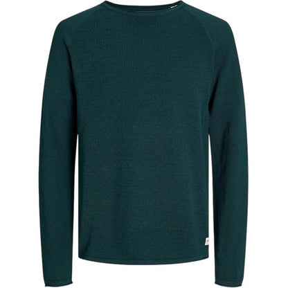 Front - Jack And Jones Mens Textured Regular Raglan Jumper
